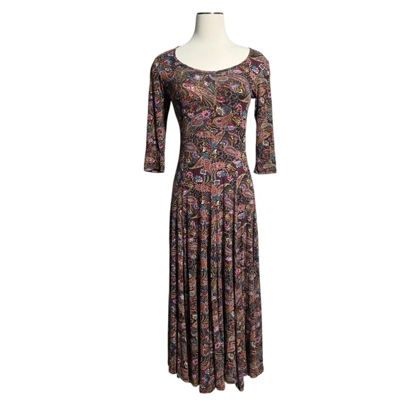 EARTHBOUND TRADING CO PAISLEY MAXI DRESS SZ M - Picture 1 of 8
